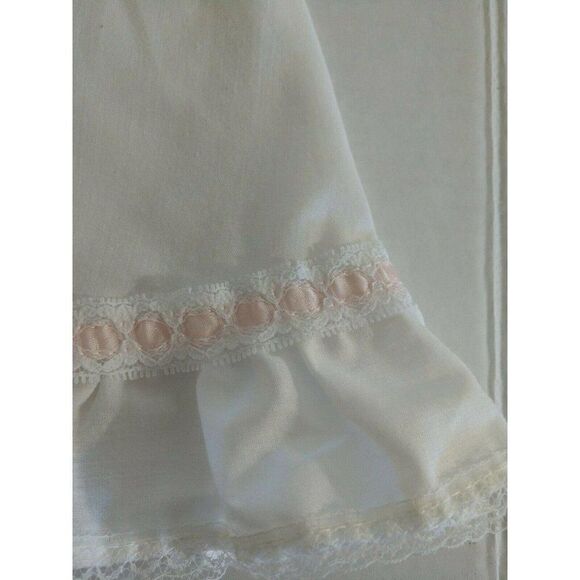 Vintage Girls Undershirt 2T White Pink Lace slip - Picture 4 of 7